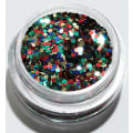 Miniatyrbild 1 av 2: Nagelglitter - Hexagon - Mulicolor - 8ml - Glitter multifärg