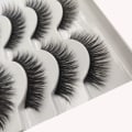 Miniatyrbilde 1 av 6: 5 par falske øyevipper - 6D faux mink - G225 Black