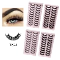 Miniatyrbild 4 av 4: 10-par Lösögonfransar - Set natural look volume lash - Black TK02