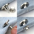 Miniatyrbillede 2 af 5: 2-pak syfri bukseknapper - Juster størrelse - Hvid Silver 4-pack