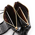 Miniatyrbillede 2 af 4: Taske pung/pung Rivet rebloggede nitter/clutch mode Black