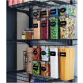 Miniatyrbillede 3 af 10: Organiserede pantry-opbevaringsbeholdere - 14-pak med lufttætte lågetiketter Transparent
