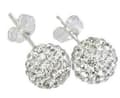 Øredobber Sølv Glitrende glitter - 10mm Silver