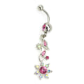 Miniatyrbilde 1 av 3: Navlepiercing sommerblomster Multicolor