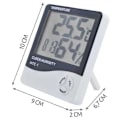 Miniatyrbillede 3 af 5: Termo- og hygrometer til placering af vipper White