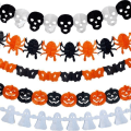 Pikkukuva 1 / 10: Halloween - Koristeet - Garland - Kurpitsa, kummitukset - 3m MultiColor Nr - 04