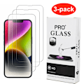 Miniatyrbillede 1 af 5: 3 stk Hærdet glas iPhone 13/13 PRO/14 - Skærmbeskyttelse Transparent