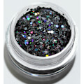 Miniatyrbild 1 av 2: Nagelglitter - Hexagon - Svart rainbow - 8ml - Glitter Svart