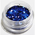 Miniatyrbild 1 av 2: Nagelglitter - Hexagon - Mellan blå - 8ml - Glitter Blå