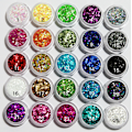 Pikkukuva 1 / 4: Glitter kuusikulmio 36. Silver (matt)