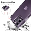 Miniatyrbild 2 av 6: iPhone 15 - Silikon Shockproof Skal extra stöt tåligt Transparent