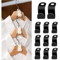 Miniatyrbild 1 av 3: 30-pack Klädhängare - Krok för galge - Spara plats i garderob Black 30-Pack