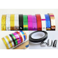 Miniatyrbild 2 av 7: Striping tape, nageltejp, Sicksack! 12 färger 3. Guld