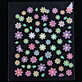 Miniatyrbillede 3 af 6: 10 ark Blomster selvklæbende neglepynt Farverig Multicolor