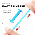Miniatyrbillede 2 af 7: Slipsfri elastiske snørebånd i silikone - One size - White