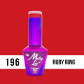 Miniatyrbilde 2 av 6: Mollylac - Gelelakk - Hearts & Kisses - Nr196 - 5g UV gel/LED Red