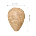 Miniatyrbilde 7 av 9: 4 stk Vepsefeller giftfri lokkedue laget av papir, avskrekkende for bier - Vepsebol Beige