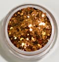 1st hexagon glitter koppar