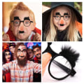 Miniatyrbild 3 av 4: Halloween - Fake mustasch glasögon - Cosplay Svart