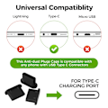 Pikkukuva 6 / 9: 10-Pack Dammskydd för USB-C – Skydda Ditt USB-C Uttag Black