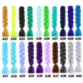 Miniatyrbilde 3 av 7: Jumbofletter, Ombre-fletter, Rasta-fletter - 30 farger Grey Enfärgad - #A38