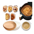 Miniatyrbillede 1 af 7: 100 stk Air Fryer engangspapir pergamentforme - Liners Airfryer White