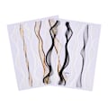 Miniatyrbillede 2 af 2: Nail stickers striber negle dekorationer - nail art stickers Guld / Vit