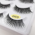 Miniatyrbilde 4 av 5: 5 par falske øyevipper - 3D faux mink - G509 Black