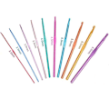 Pikkukuva 8 / 8: Mega-setti virkkuukoukuilla, tussilla, mittanauhalla - Knitting Kit Multicolor