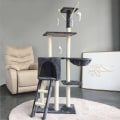 Miniatyrbillede 2 af 6: Kattetræ - 138cm - Kradsestolper - Kradsemøbler Dark grey