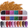 Miniatyrbilde 1 av 5: 12 finkornet glitter i en boks Multicolor
