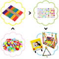 Miniatyrbillede 6 af 7: Mega Craft kit - Piberenser, bevægelige øjne, bolde Multicolor