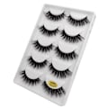 Miniatyrbillede 5 af 5: 5 par falske øjenvipper - 3D faux mink - Sort Black 3D faux mink - G600