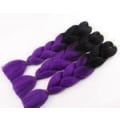 Miniatyrbild 4 av 7: Jumbo braids, Ombre braids , Rasta flätor  - 30 färger Black Enfärgad - #1