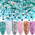 Pikkukuva 1 / 4: Kynsien glitter sekoitus - Rainbow Glitter mix - Purple disco