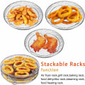 Miniatyrbild 4 av 5: 3st Air Fryer Rack Airfryer Korg Fack Rostfritt stål Airfryer Silver