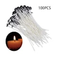 Pikkukuva 2 / 6: 100 kpl kynttilänjalat - Kynttilänsydämet - Vahatut sydämet White 18cm