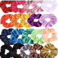 Miniatyrbild 3 av 7: Stora Velvet hair Scrunchies, hårsnoddar , hårband , Hair bands Ljusbrun