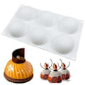 Miniatyrbillede 1 af 6: 6 halvkugle silikoneform, is/chokolade/gele form, halvkugle mousse form White