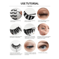 Miniatyrbild 5 av 6: 5-par lösögonfransar - 3D faux mink - G802 - False eyelashes Svart