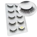 Miniatyrbillede 1 af 3: 5 par falske øjenvipper - 3D faux mink - G805 Black