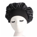 Miniatyrbillede 1 af 5: Sovehætte - Satin hætte - Sovehætte Black one size