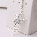 Miniatyrbillede 3 af 3: Halskæde Arwen Evenstar historien om ringen forsølvet Silver