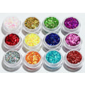 Pikkukuva 1 / 2: 12 tölkkiä kuusikulmio glitteriä Multicolor