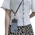 Pikkukuva 3 / 4: Universal Crossbody Nylon Patch Phone Lanyards Rope Matkapuhelin Black