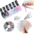 Miniatyrbild 1 av 2: Nagelkit - Dekorationskit - Nagellack, Rhinestone, Nagelstickers multifärg