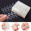 Miniatyrbild 1 av 6: 24st Dubbelsidigt False Nail Art Tejplim - Nagellim Transparent