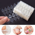 Miniatyrbillede 1 af 6: 24 stk Dobbeltsidet False Nail Art Tape Lim - Neglelim Transparent