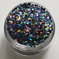 Miniatyrbilde 1 av 2: Negleglitter - Firkantet - Grå - 8ml - Glitter