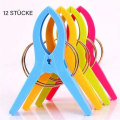 Miniatyrbillede 7 af 7: 12 stk Store tøjklemmer - Håndklædeclips - Strandhåndklædeclips Multicolor